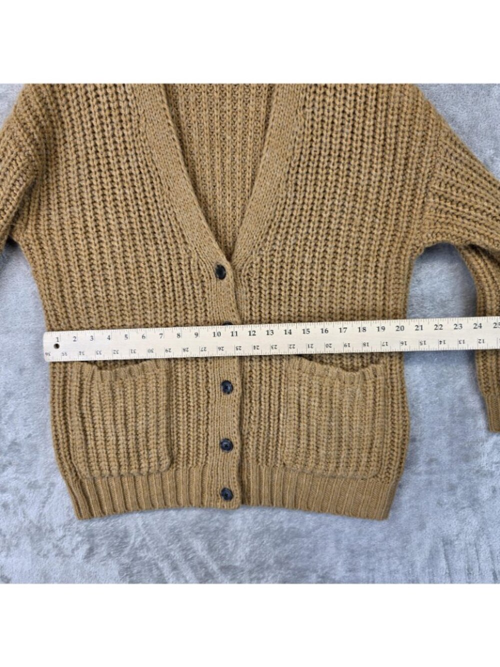 American Eagle Outfitters Cardigan Sweater Womens Medium Brown Chunky Knit - Picture 10 of 11